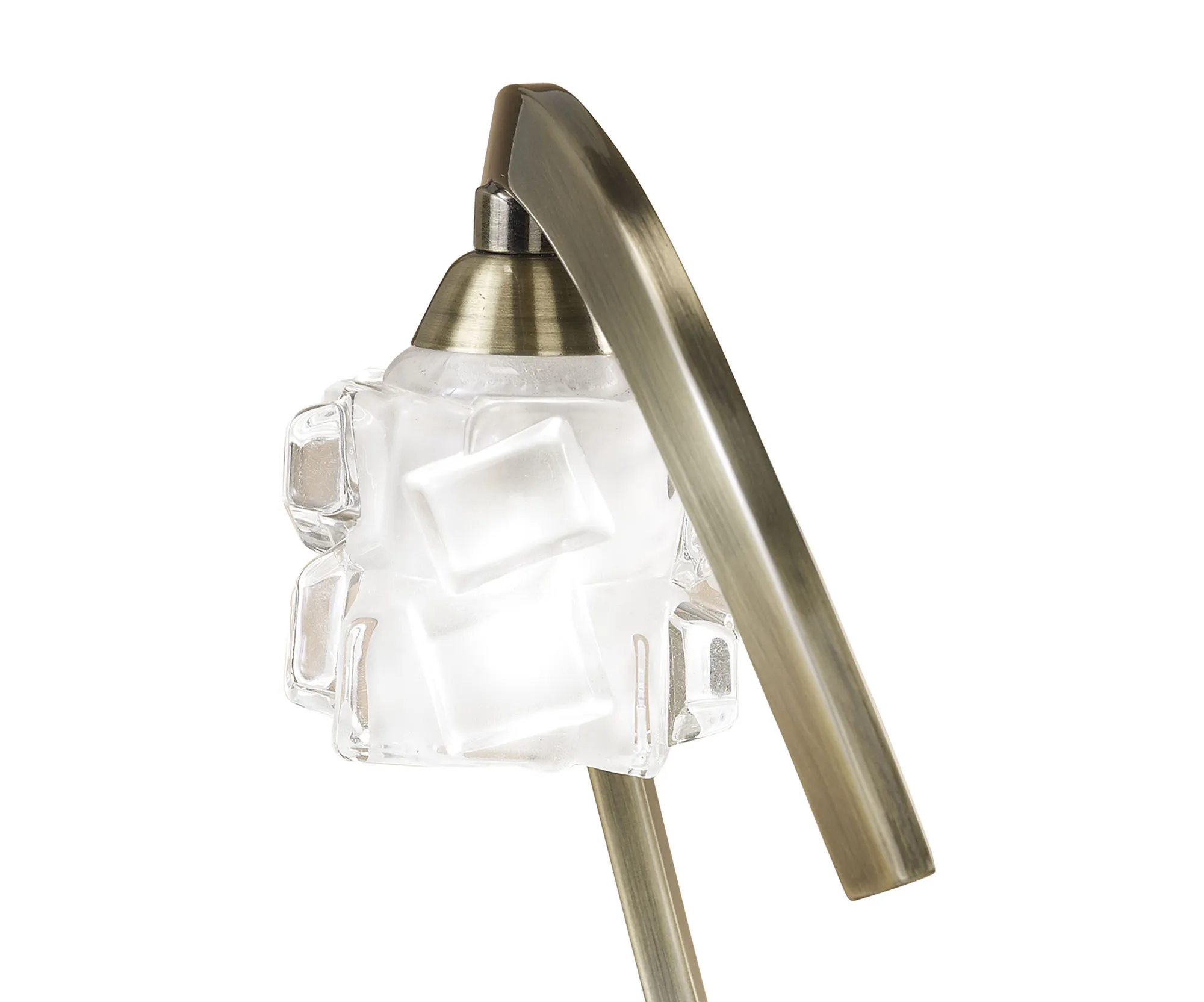 Ice AB 25cm 1 Light Table Lamp M1866  Mantra Ice Antique Brass